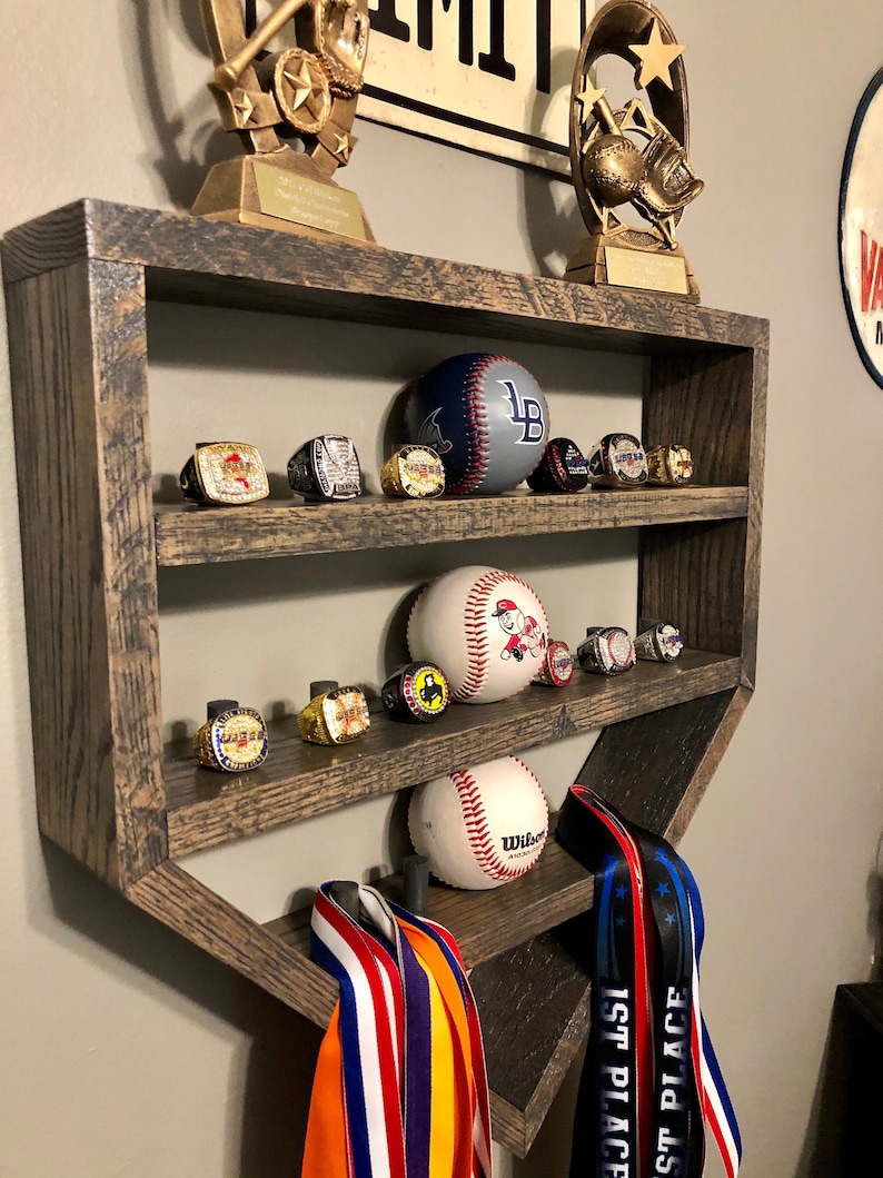 Homeplate Baseball and Ring Display Etsy