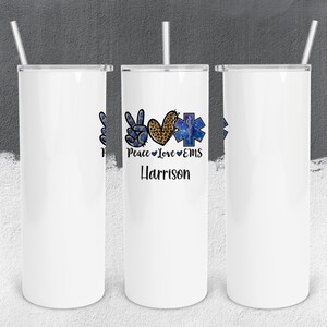 EMS Personalized Sublimation Tumbler, Emergency Medical Services Gift, Gift for Med Student, EMS Appreciation, Ambulance, First Responder
