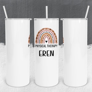 Personalized PT Tumbler, Gift for Physical Therapy Assistant, Healthcare Worker Appreciation Mug, Gift for PT in Training, Graduating Gift