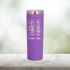 Customized Tumbler for Lawyers, Grad Student, Retirement, Gift for Office Staff, Gift for Judge, Legal Advisor Gift, Attorney at Law, Cup