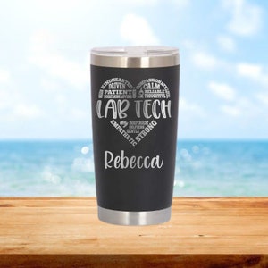 Lab Tech Personalized Tumbler, Lab Tech Gift, Graduation Gift, Medical Student Gift, Med Tech, Laboratory Technician Gift, Medical Lab Gift