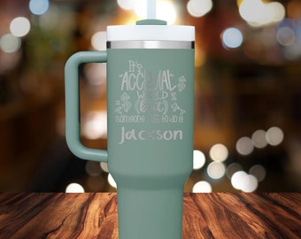 Vaso térmico personalizado para contable, taza de viaje de 1,1 litros (40 oz), acero inoxidable.