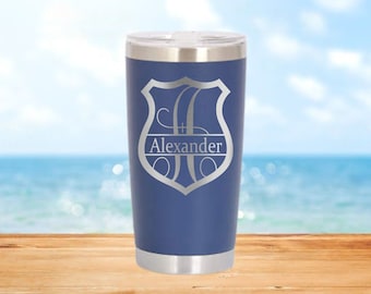 Personalized Police Officer Tumbler, Laser Engraved Gift