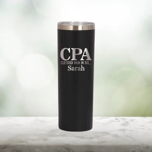 Accountant Personalized Tumbler, Retirement Gift for CPA, Gift for Graduating Accounting Student, Tax Season, Gift for Bookkeeper, Auditor