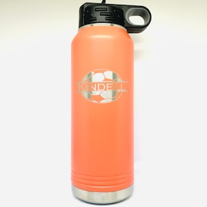 Sports Personalized Insulated Water Bottle, Football, Soccer, Cheer. Soccer, Tennis, Gift for Him, Gift for Her, Stainless Steel Bottle Gift