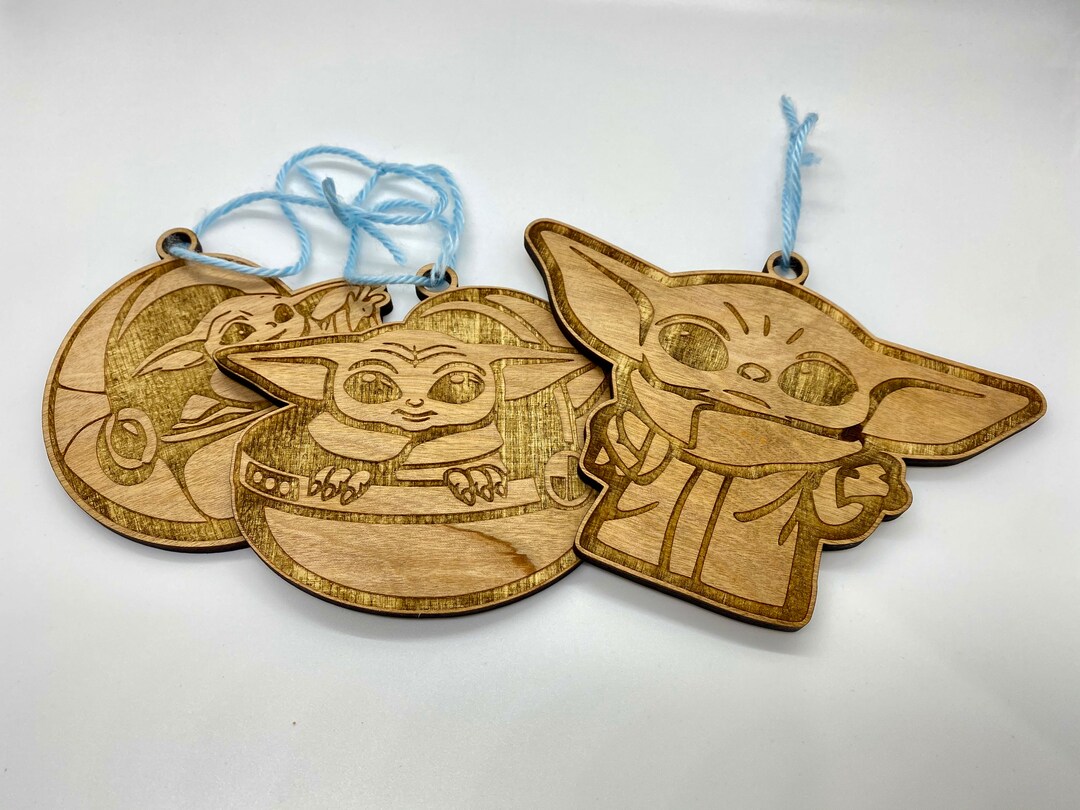 Baby Yoda Ornaments Mandalorian Ornaments Set of 3 Gift Etsy