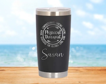 Physical Therapist Personalized, PT Tumbler Gift, Therapist Tumbler Gift, Insulated PT, Therapy Student, Therapy Graduation, Thank You Gift