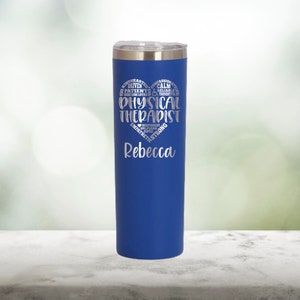 Physiotherapeut personalisierter Becher, PT Wertschätzung Becher, isolierter Becher für Therapiestudent, Therapie Büro Personal, Schule, Tasse, Woche