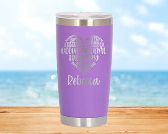 Occupational Therapist Personalized, OT Tumbler Gift, Therapist Tumbler, Thank You Gift, OT Student, Therapy, OT Graduation, Miracle Worker