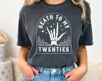 Death to My 20s, 30s, 40s - PNG for Sublimation, DTF, Printing, Birthday Shirt, Skull, Happy Death Day, Trendy PNG Instant Download
