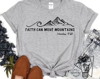 Faith Can Move Mountains- PNG FOR SUBLIMATION. Outdoors, Boho, Design, Mountains, Faith Sublimation Instant Download