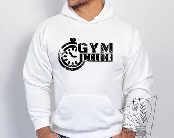Palestra O Clock Workout Design - PNG SVG per sublimazione, dtf, stampa. Maglietta da allenamento da uomo, donna, allenamento, PNG alla moda con download istantaneo