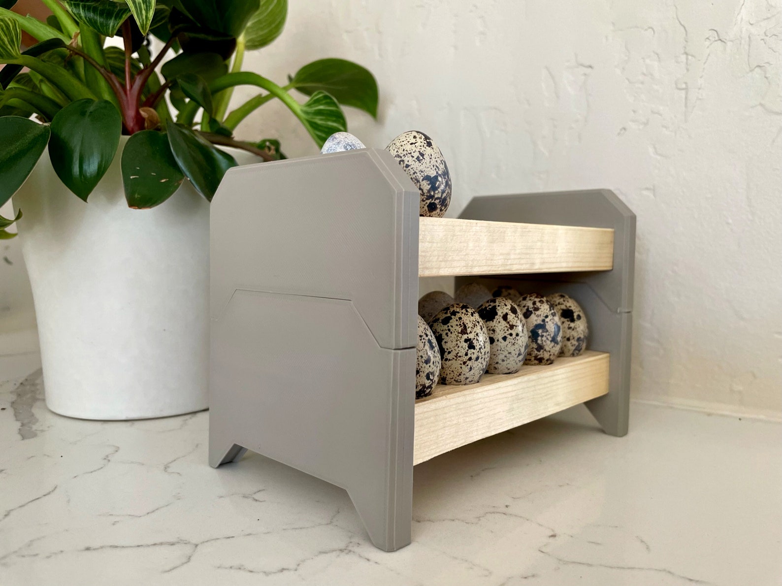 Quail Egg Stand Stackable 3D Printed Wooden Quail Egg Carton Etsy