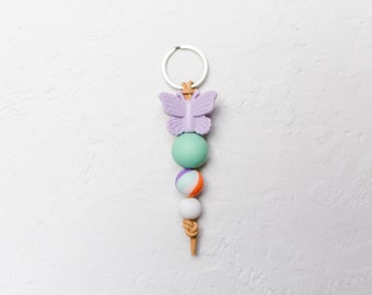 Keychain Butterfly | lilac mint coral white