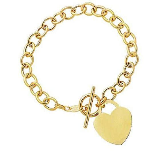 ASOS DESIGN 14k gold plated toggle bracelet with minimal bar | ASOS