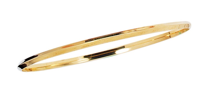 White or Rose Shiny Twisted Round Tube Stackable Bangle in 14k Gold Yellow