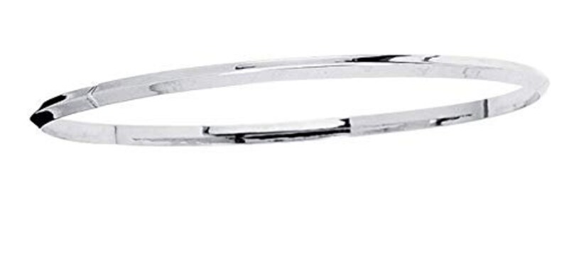 White or Rose Shiny Twisted Round Tube Stackable Bangle in 14k Gold Yellow