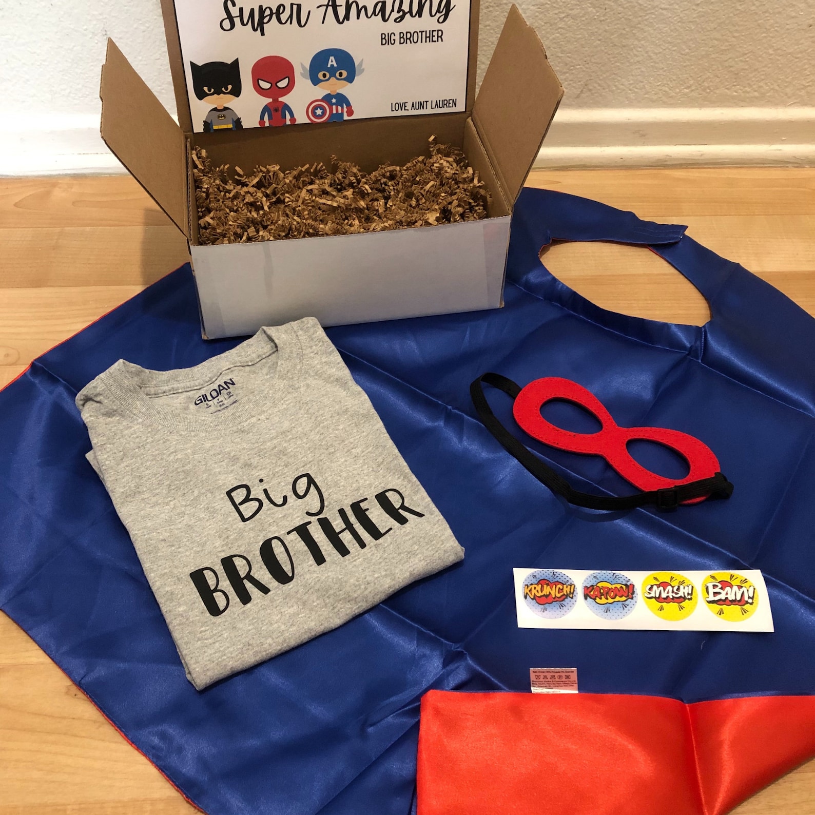 Big Brother Gift Box Superhero Big Brother Gift Little Boy Etsy
