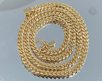6mm Cuban Link Gold Chain Necklace 18KY