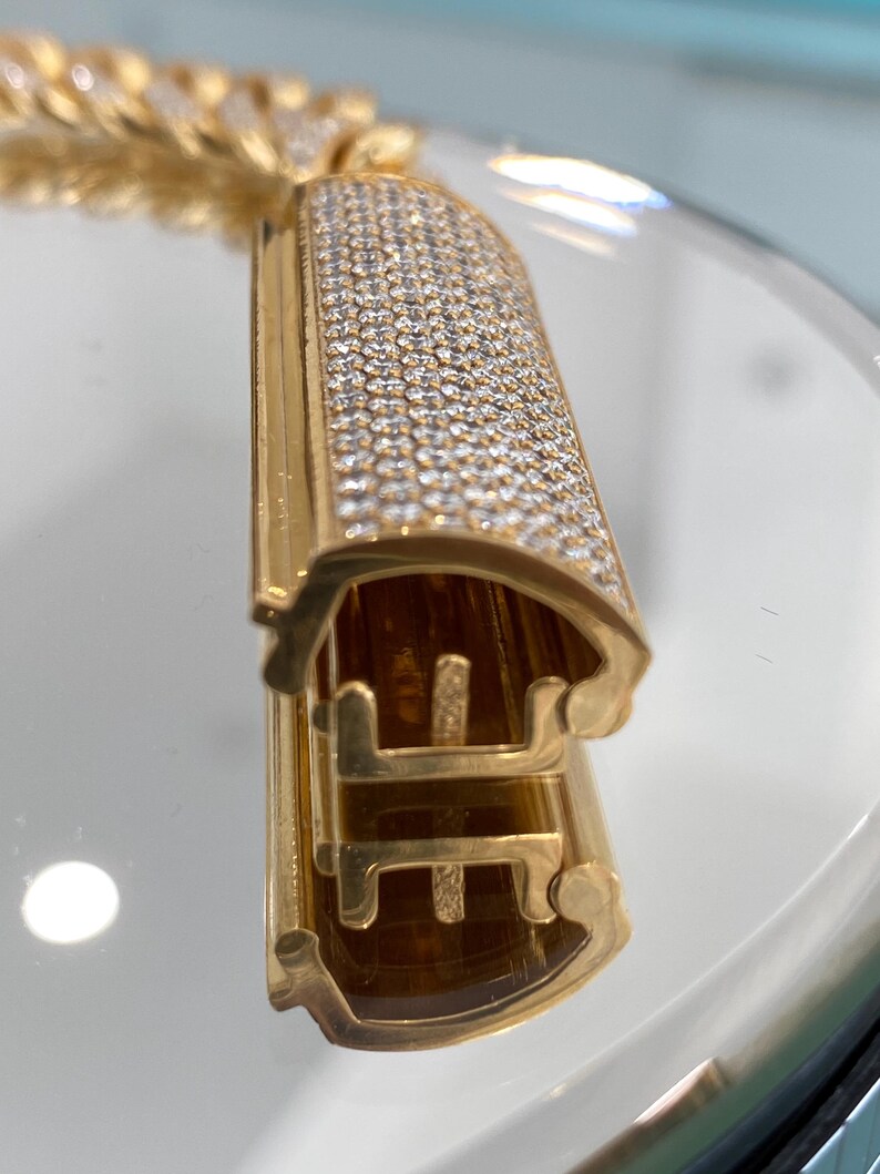 Diamond Cuban Link Bracelet: 10K Yellow Gold, 8.36 ct VVS Diamond image 14