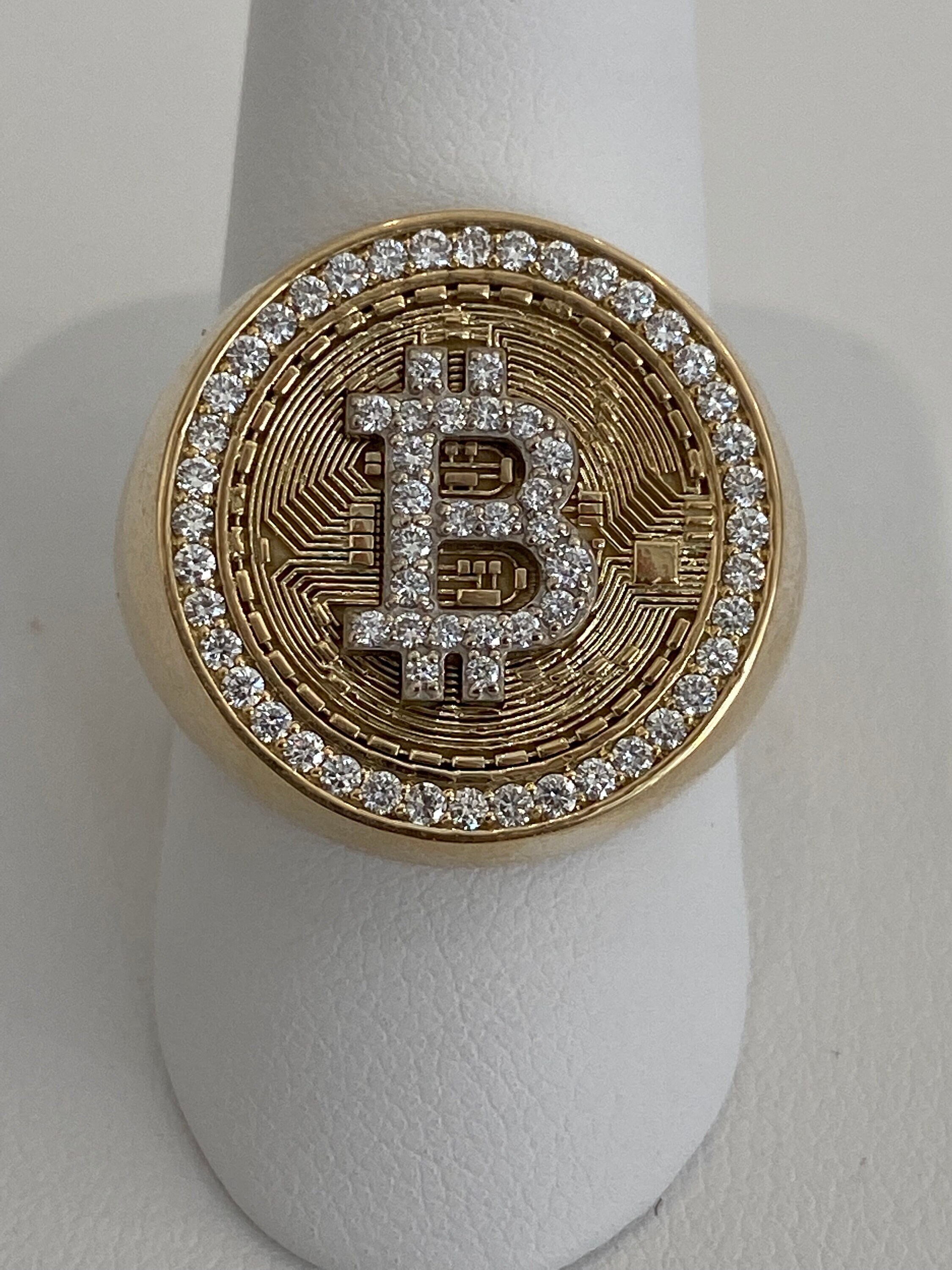 14k Bitcoin Band Ring Bitcoin Signet Ring - Sterling Silver Crypto Jewelry  Gift For Men Stainless Steel Crypto Rings