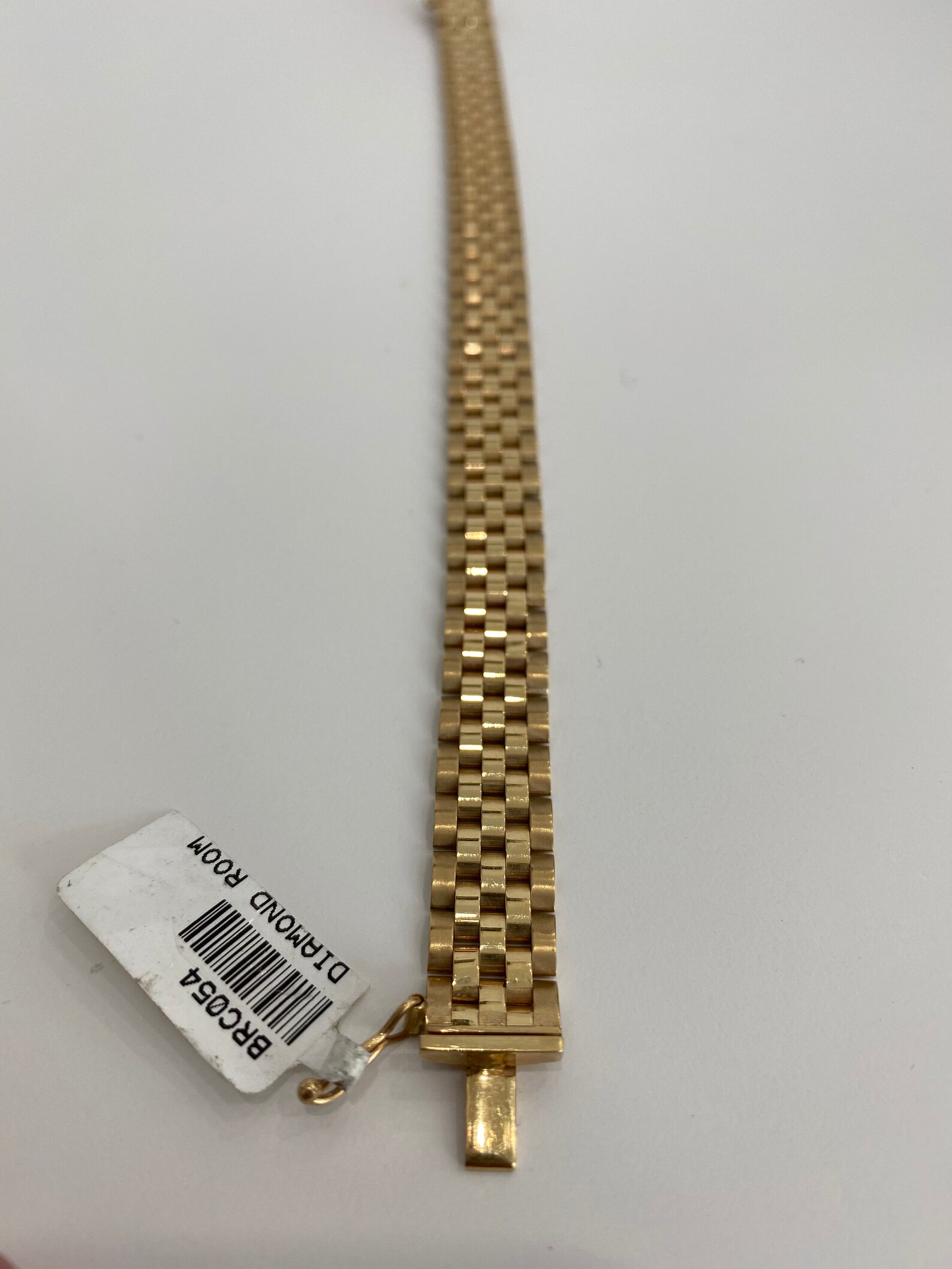 Rolex Style Mens Bracelet Yellow Gold Link With Sliding Clasp Etsy