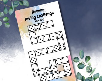 Download digital Instant Domino Savings Money Challenge | Desafio de Salvar | Rastreador de economia de dinheiro | Folha de acompanhamento de salvamento de jogos