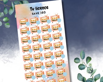 Download Digital Licença de TV Instantânea Economizando Desafio de Dinheiro | Rastreador de economia de dinheiro | Salvando Folha de Rastreamento | Customizável