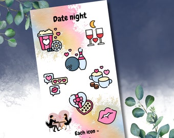 Download digital Instant Date Night Saving Money Challenge | Desafio de Salvar | Rastreador de economia de dinheiro | Folha de acompanhamento de salvamento de jogos