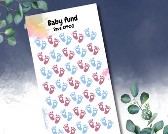 Download Digital Instant Baby Fund Poupança Dinheiro Desafio | Desafio de Salvar | Rastreador de economia de dinheiro | Salvando Folha de Rastreamento
