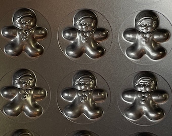Norpro Christmas Cookie Sheet - Mini Muffin Pan - Holiday Baking - Christmas Cookies - Gingerbread Mold - Country Baker