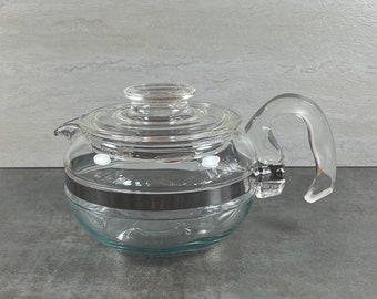 Vintage PYREX Flameware Glass COOKWARE SET of 3 & Detachable