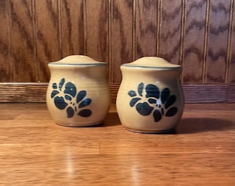 Pfaltzgraff Folk Art Ceramic Salt and Pepper Shaker Set