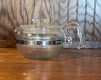 Vintage PYREX Flameware Glass COOKWARE SET of 3 & Detachable