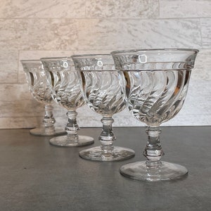 Vintage Fostoria Colony Swirl Water Goblets - Sets of 4, 6 or 8 - 1940’s Depression Glass