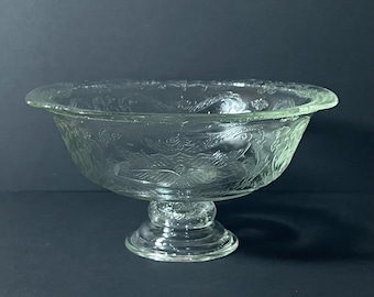 Madrid Pedestal Bowl by Federal Glass - Depression Glass - Vintage Collectible Glass