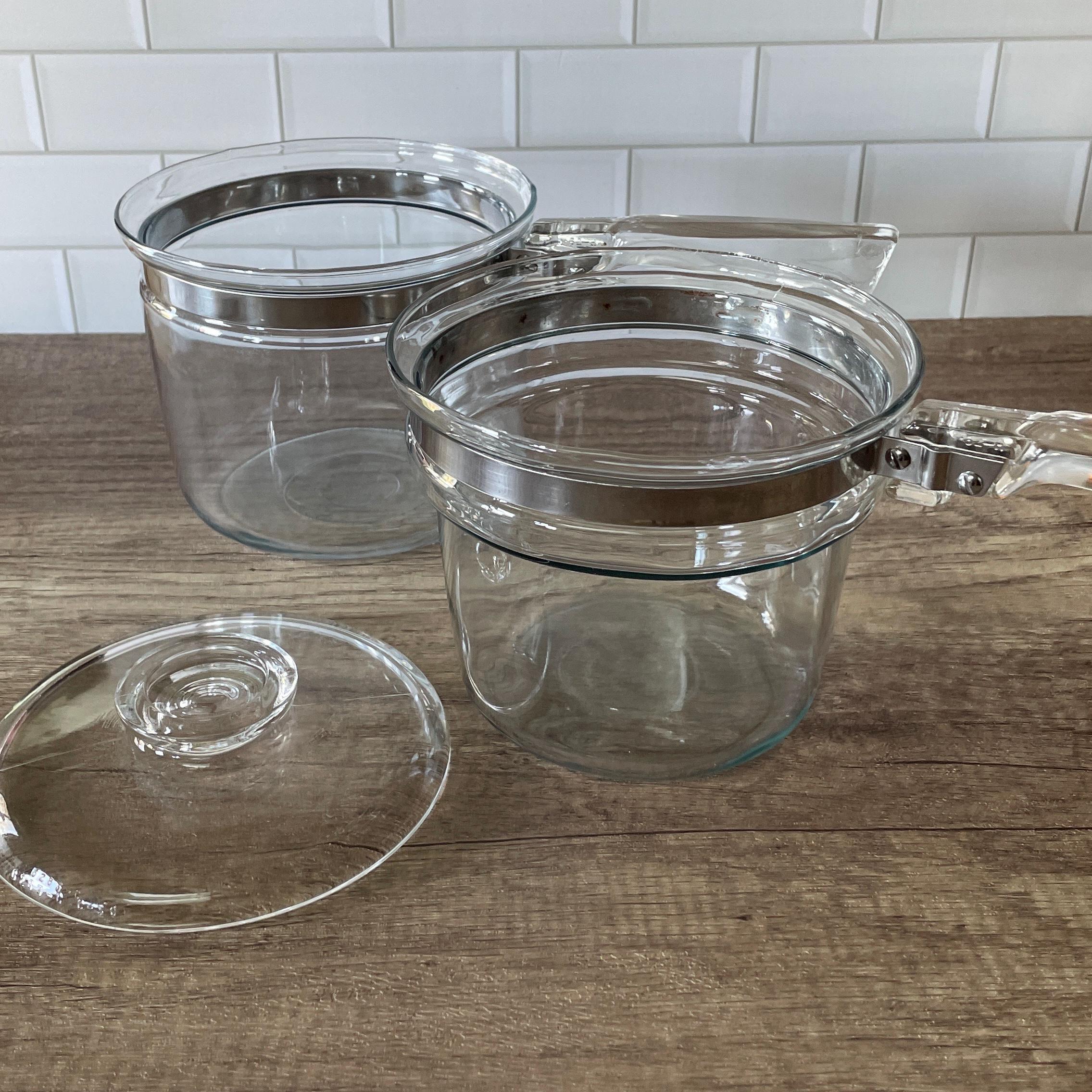 Pyrex Flameware Cookware Pyrex Flameware Double Boiler Insert and Sauce Pot - Vintage 1950’s ...