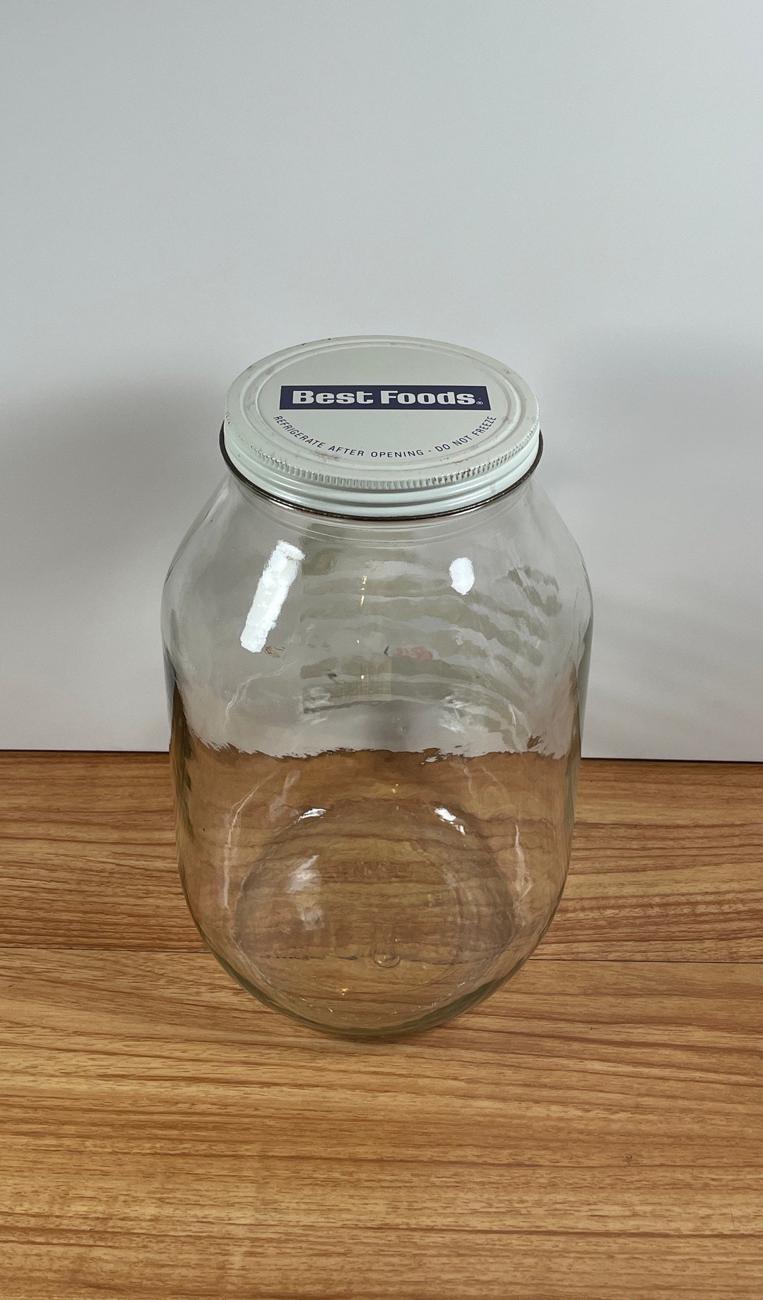 Vintage Large 1 Gallon Glass Best Foods Mayonnaise Jar Food Etsy
