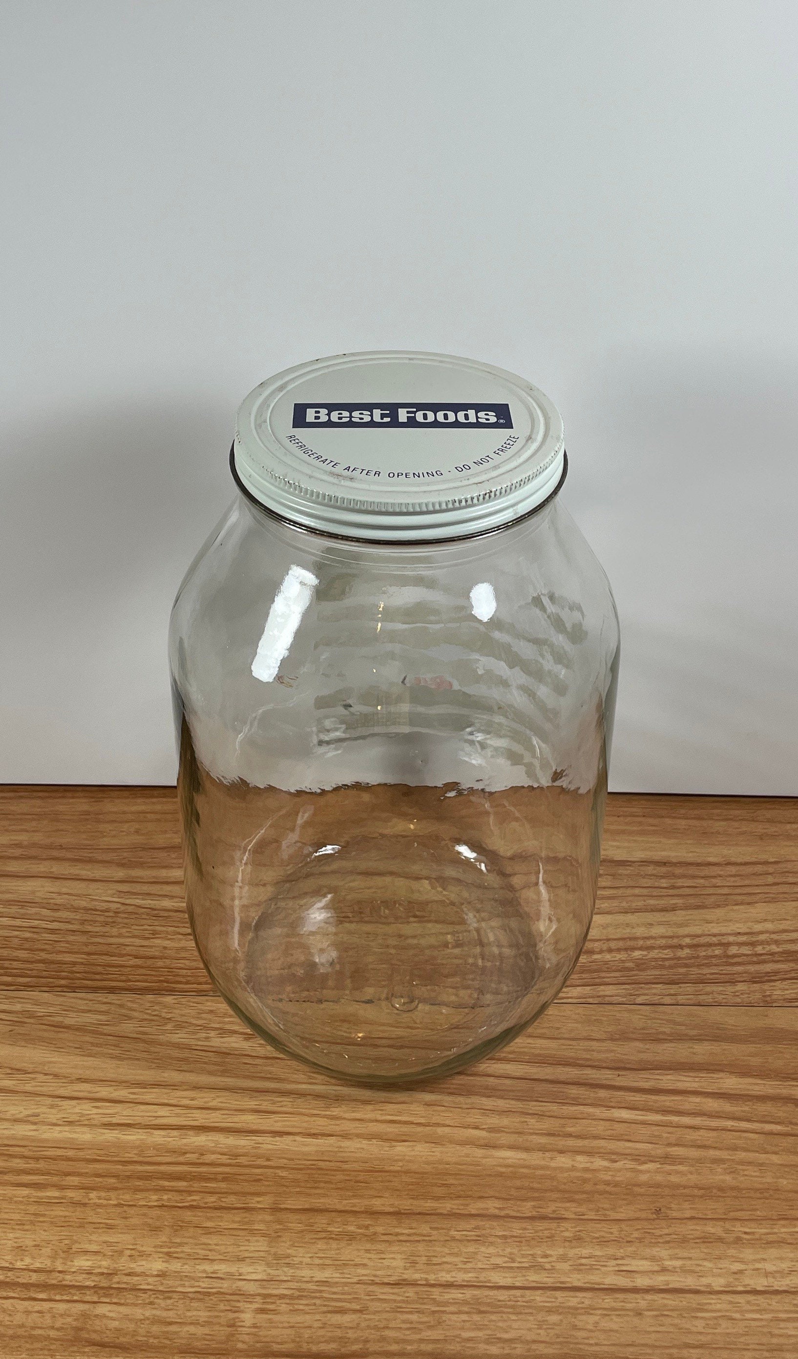 Vintage Large 1 Gallon Glass Best Foods Mayonnaise Jar Food Storage Jar  Pantry Jar Farmhouse Kitchen 