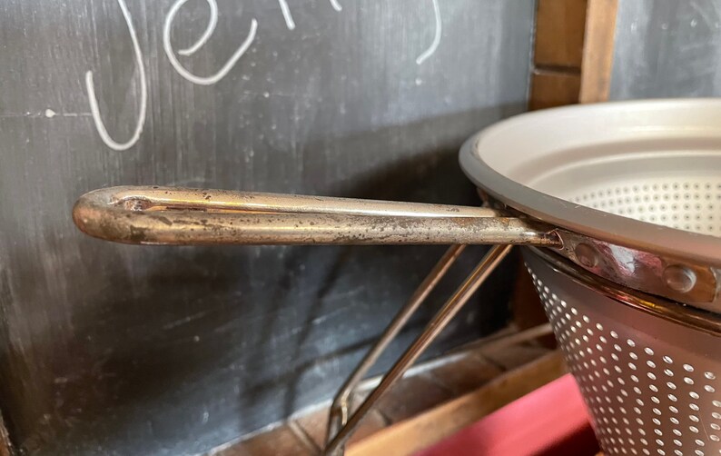 Vintage Canning Sieve with Stand and Wooden Pestle Food Mill Vintage Canning Equipment Jam /& Jelly