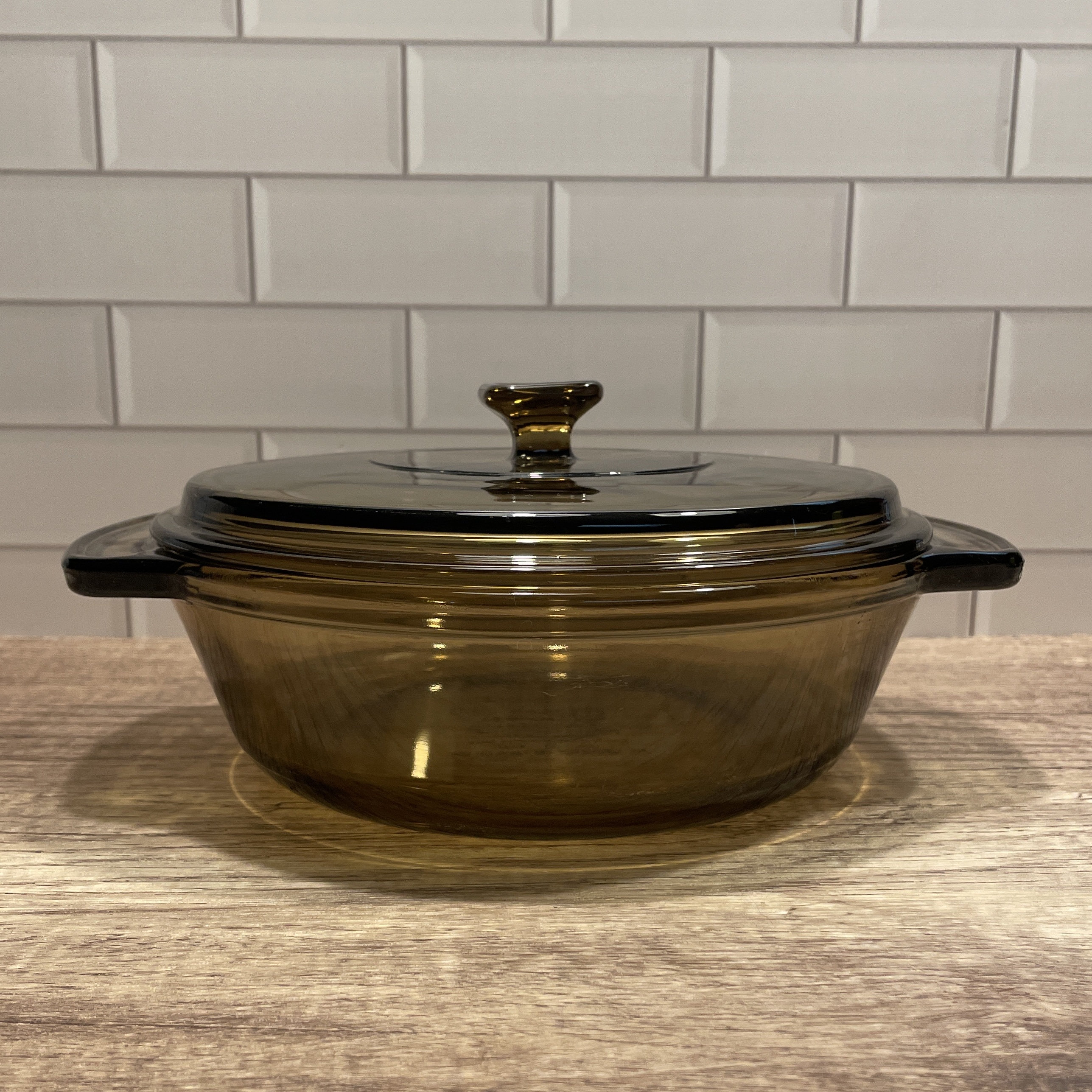 1.5 Qt Anchor Hocking Amber Brown Ovenware - 8.25” Casserole Dish