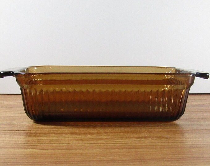 Anchor Hocking Loaf Pan Amber Brown Glass Meatloaf Pan Etsy