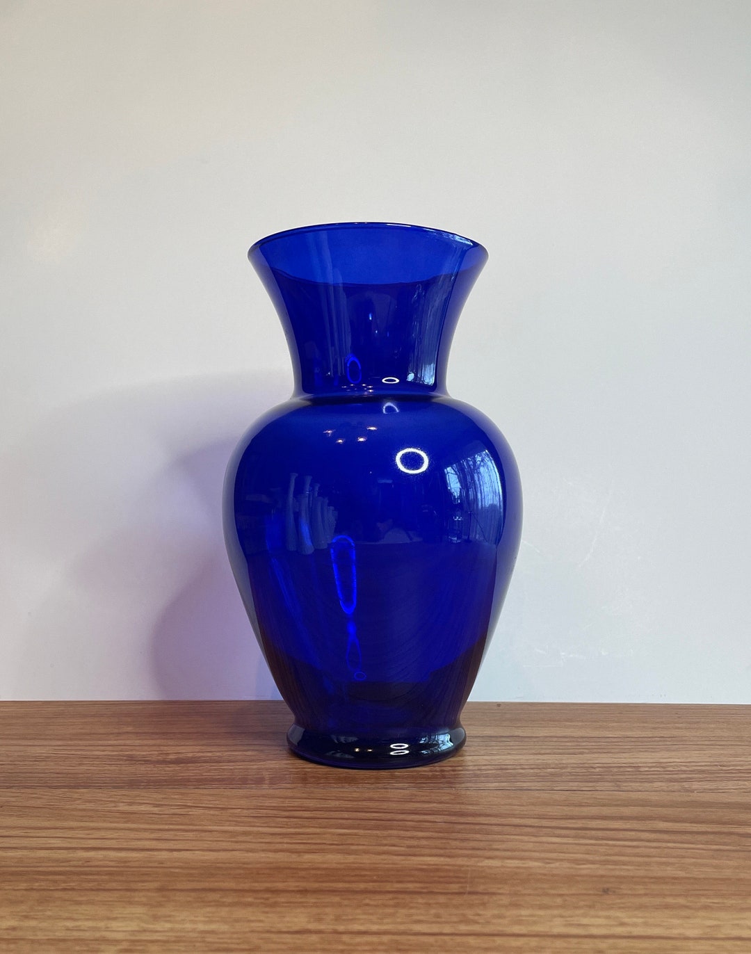 XL Cobalt Blue Vintage Vase Wedding Decor Party Decor Floral Etsy