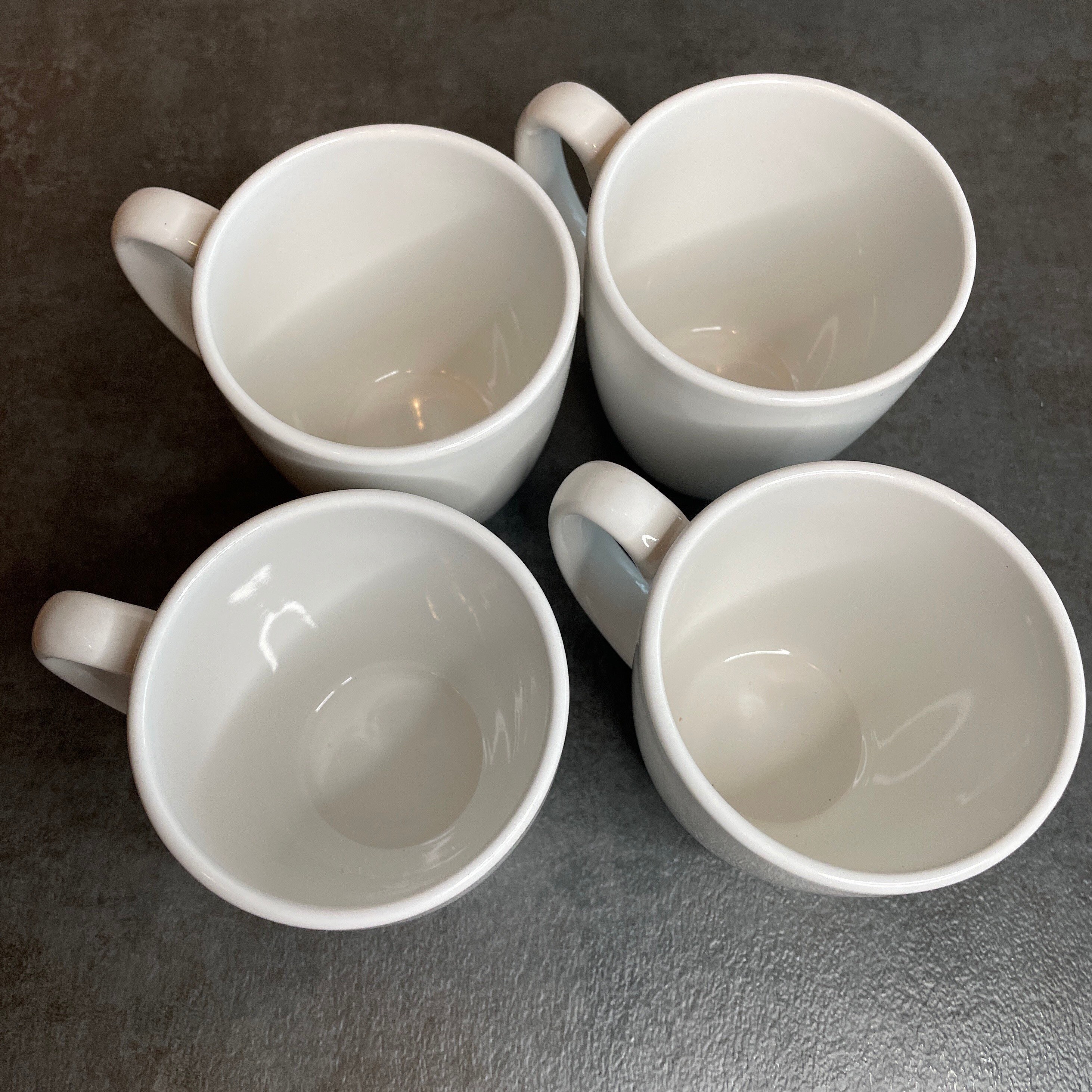 Set of 4 Corelle Coordinates White Stoneware Mugs Vintage - Etsy