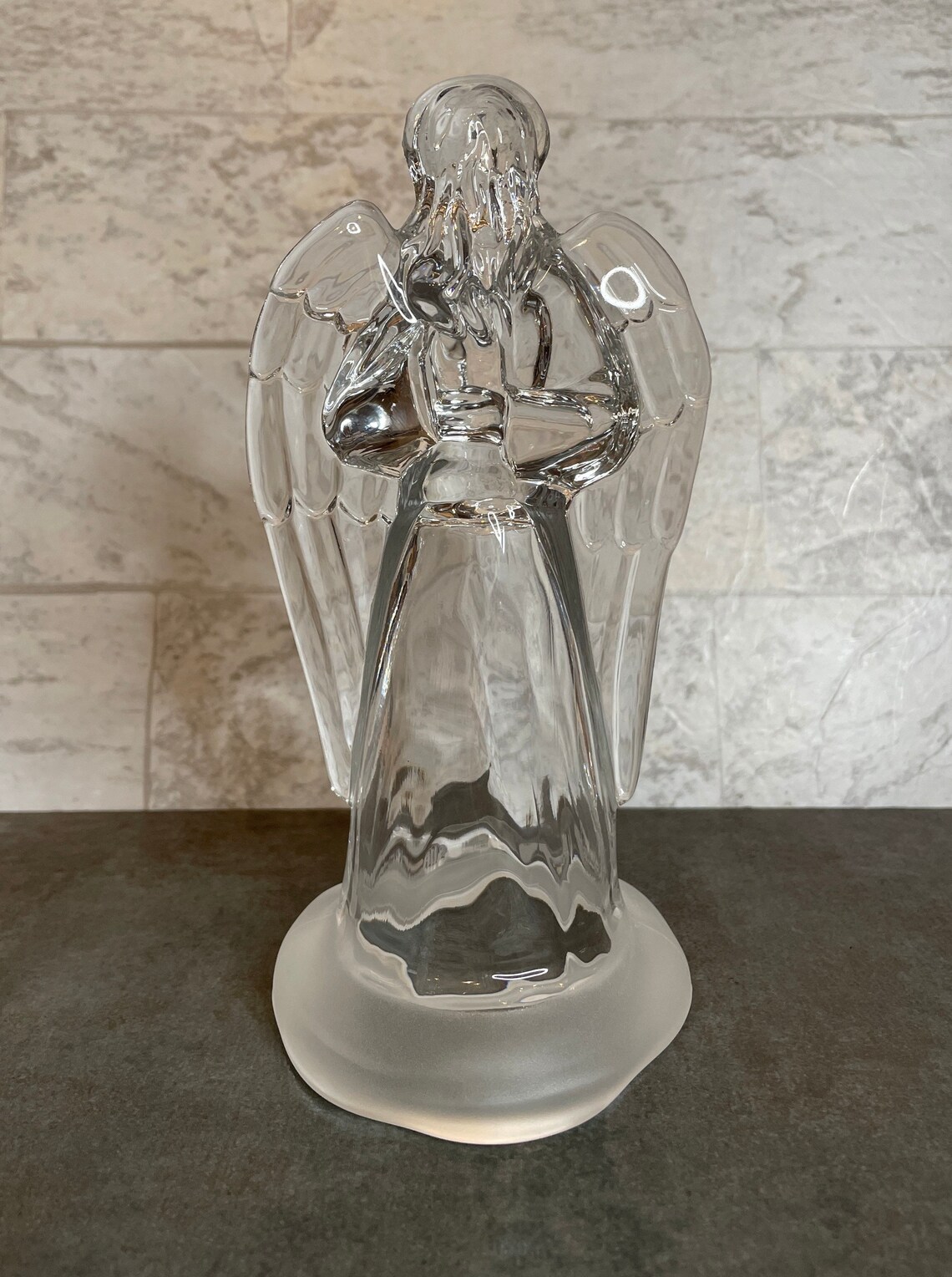 Cristal Darques 24 Lead Crystal Angel Figurine Christmas Etsy