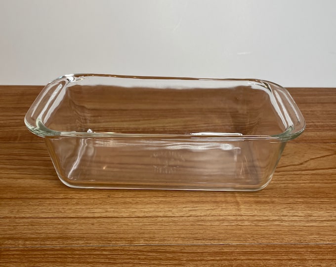 Vintage Pyrex Clear Glass Loaf Pan Collectible Pyrex Bread Pan Meatloaf