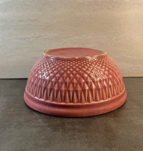 Vintage Hull Quilted Diamond Pink Ceramic Mixing Bowl 1940's Kitchen  Collectible Pottery USA MCM Kitchen Nuline Bak-Serve -  México