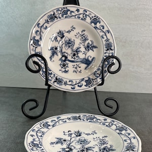 Set of 2 Double Phoenix Saucers – Ming Tree – Blue & White Ironstone – Nikko Japan – 1950’s – Tea and Coffee Service