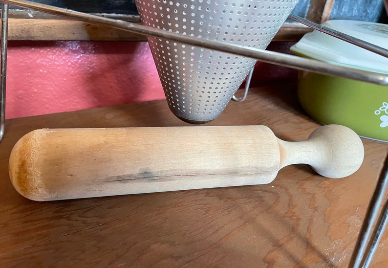 Vintage Canning Sieve with Stand and Wooden Pestle Food Mill Vintage Canning Equipment Jam /& Jelly