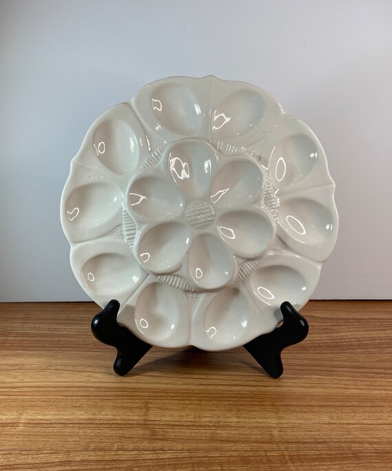 Vintage Ceramic Deviled Egg Plate Made in USA California Etsy